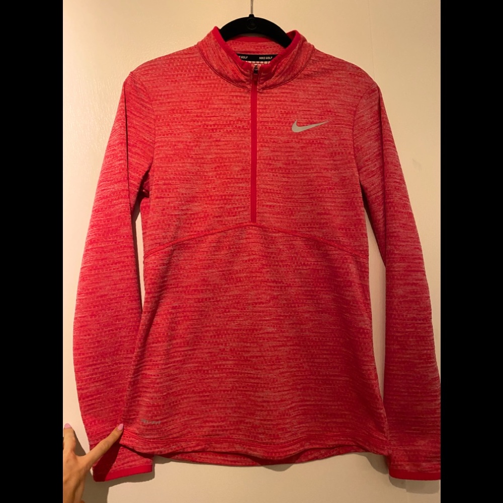 Nike women’s golf pink half zip size S